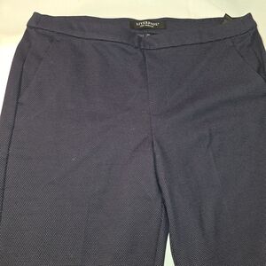 Liverpool Of Los Angeles Navy Pin Dot Stretch Pullon Pants, Sz 12/31